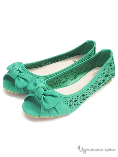 Балетки Let's, цвет зеленый