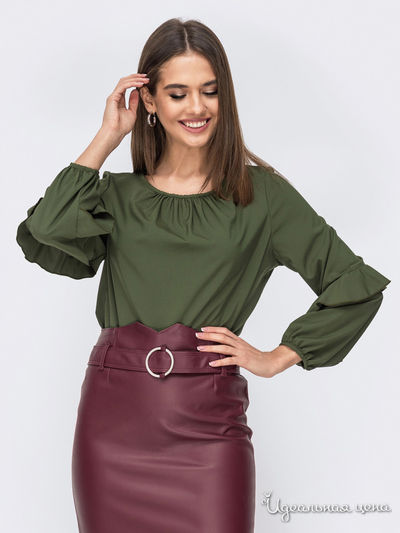 Блуза Dressa, цвет хаки