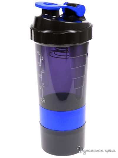 Шейкер, 0,5 л Bradex, цвет черный, синий