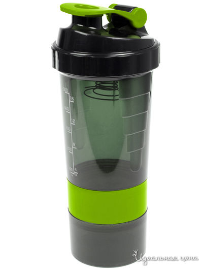 Шейкер, 0,5 л Bradex, цвет черный, зеленый
