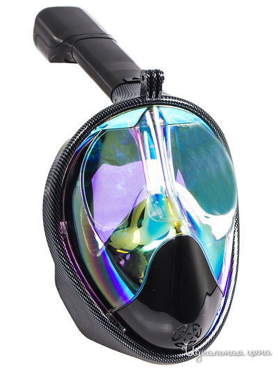 Полнолицевая маска для снорклинга, затемненная с принтом, L Bradex, цвет карбон