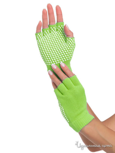 Перчатки противоскользящие для занятий йогой Bradex, цвет салатовый