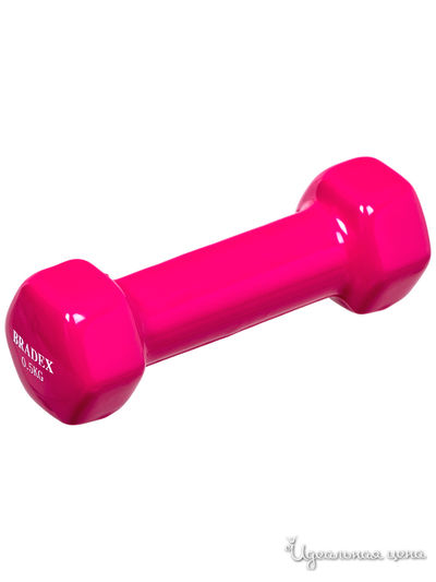 Гантель обрезиненная, 0,5 кг Bradex, цвет розовый