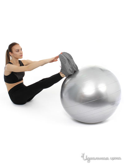 Мяч для фитнеса антивзрыв 85 см с насосом Bradex, цвет серый