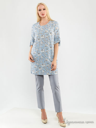 Туника Topdesign, цвет голубой, белый