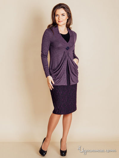 Юбка Topdesign, цвет черный, фиолетовый