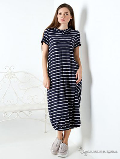 Платье Topdesign, цвет синий, белый