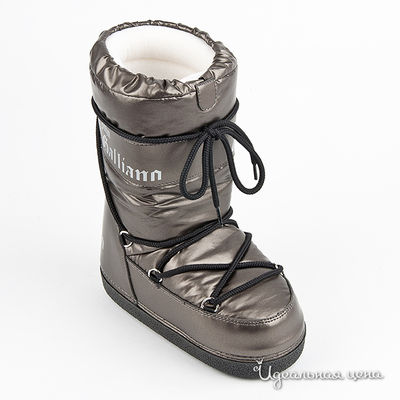 Сапоги John Galliano, цвет цвет золотисто-серый