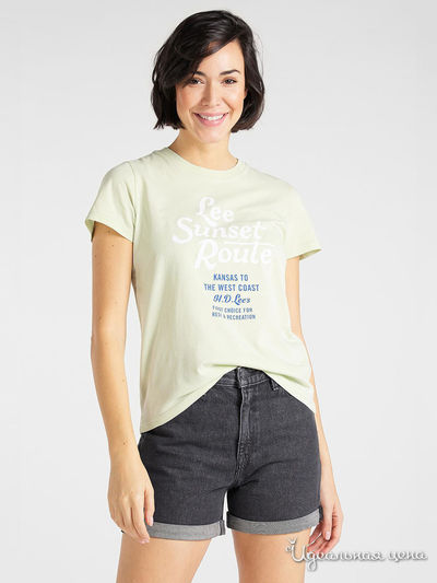 Футболка LEE, цвет светло-зеленый