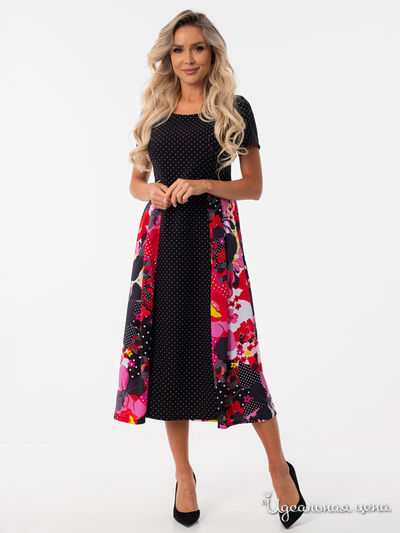 Платье Wisell, цвет черный, розовый