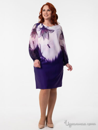 Платье Wisell, цвет белый, фиолетовый