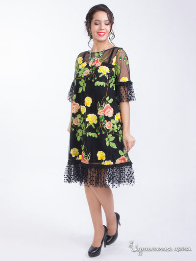 Платье Wisell, цвет черный, желтый