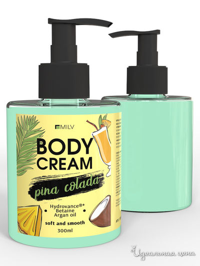 Крем для тела Пина колада, 300 мл, MILV, цвет Зеленый