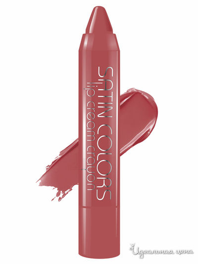 Помада-карандаш для губ Smart girl SATIN COLORS, тон 12, BelorDesign, цвет розовое дерево