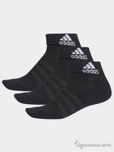 Носки, 3 пары Adidas, цвет черный