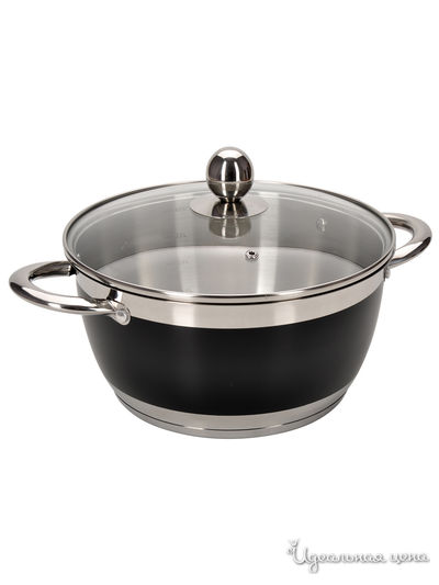 Кастрюля с крышкой, 4,3 л Regent, цвет черный
