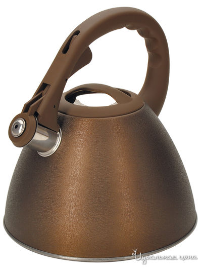 Чайник со свистком, 3 л Regent, цвет коричневый