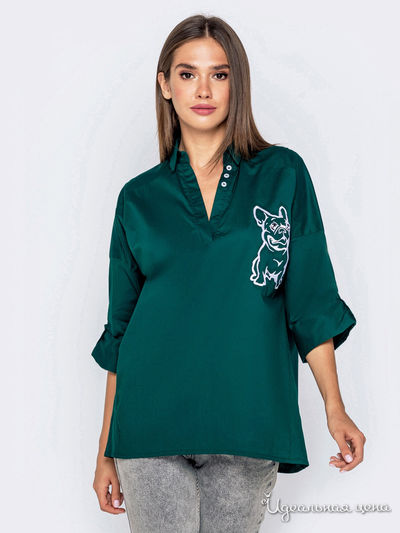 Блуза Dressa, цвет зеленый