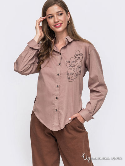 Рубашка Dressa, цвет бежевый