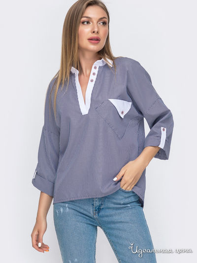 Блуза Dressa, цвет темно-синий