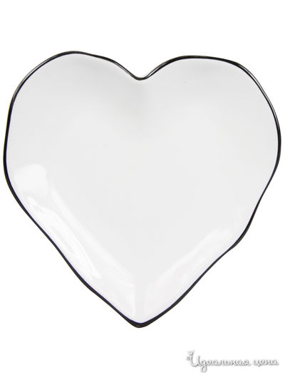 Тарелка BASTION COLLECTIONS, цвет белый, черный