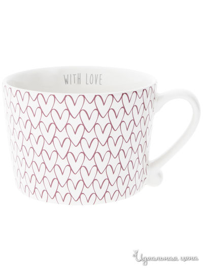 Кружка, 300 мл BASTION COLLECTIONS, цвет белый, красный