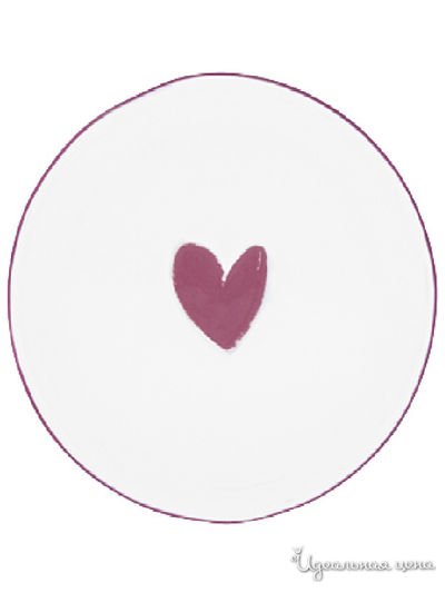 Тарелка десертная BASTION COLLECTIONS, цвет белый, красный