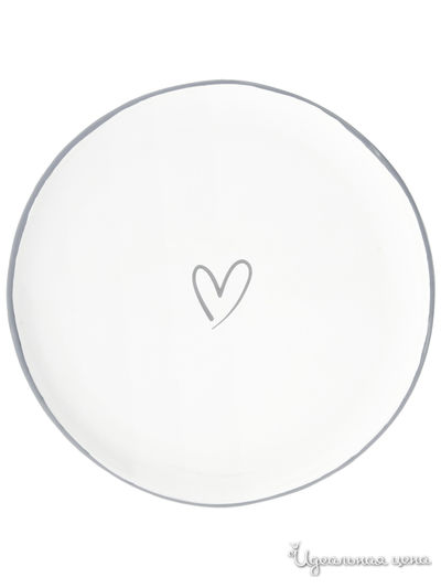 Тарелка десертная BASTION COLLECTIONS, цвет белый, серый