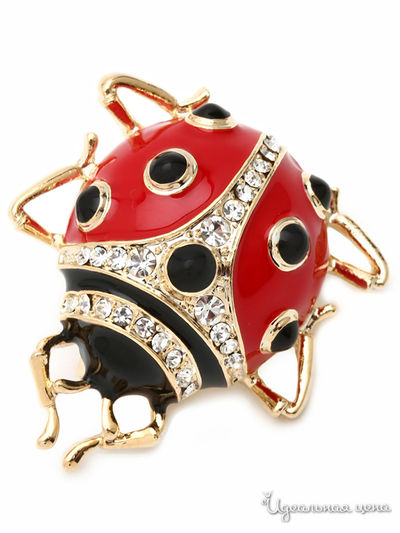Брошь Biruza, цвет красный