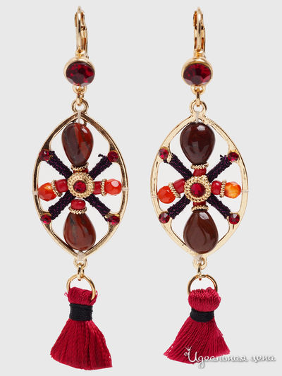 Серьги Biruza, цвет красный