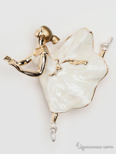 Брошь Biruza, цвет белый