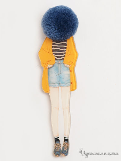 Брошь Biruza, цвет желтый