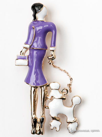 Брошь Biruza, цвет сиреневый