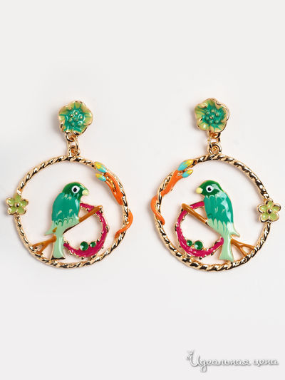 Серьги Biruza, цвет зеленый