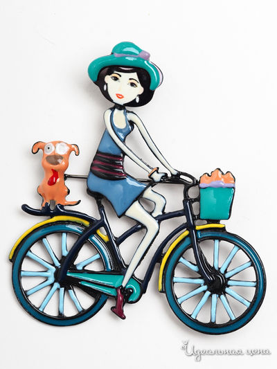 Брошь Biruza, цвет голубой