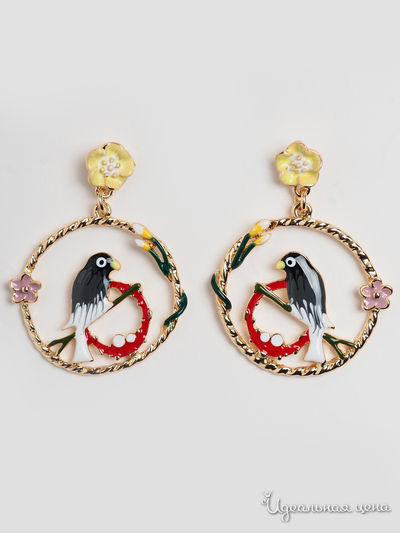 Серьги Biruza, цвет серый