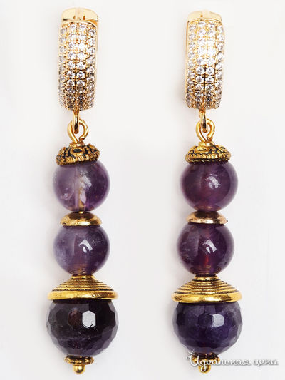 Серьги Biruza, цвет фиолетовый