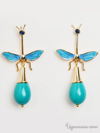 Серьги Biruza, цвет бирюзовый