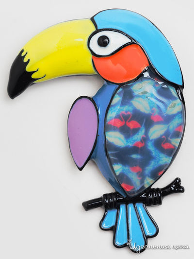 Брошь Biruza, цвет голубой