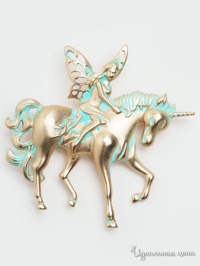 Брошь Biruza, цвет золотой