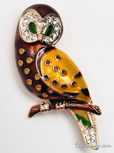 Брошь Biruza, цвет желтый