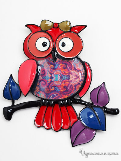 Брошь Biruza, цвет красный