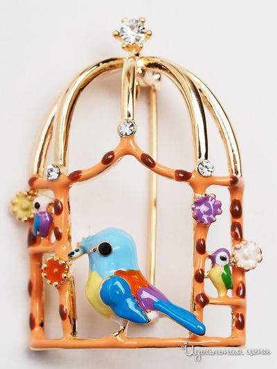 Брошь Biruza, цвет золотой