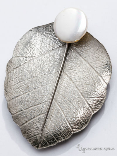 Брошь Biruza, цвет серебряный