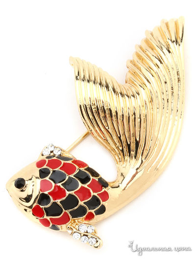 Брошь Biruza, цвет золотой