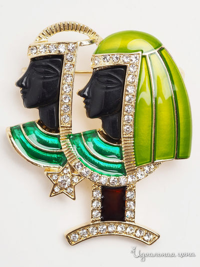 Брошь Biruza, цвет зеленый