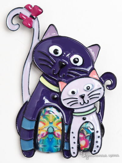 Брошь Biruza, цвет сиреневый