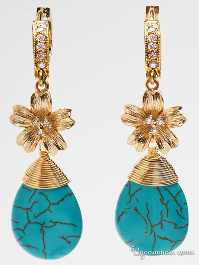 Серьги Biruza, цвет бирюзовый