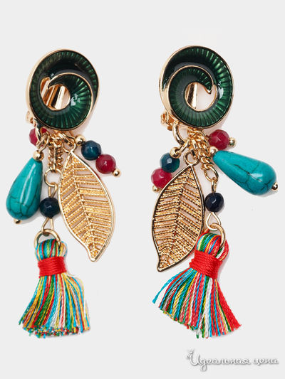 Клипсы Biruza, цвет зеленый