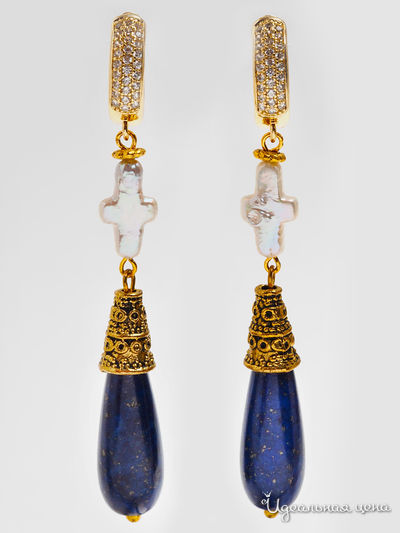 Серьги Biruza, цвет белый, синий